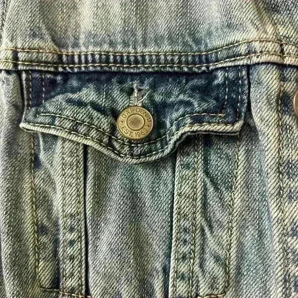 GAP X Star Wars Millennium Falcon Embroidered Faded Denim Vest Youth XL - Picture 5 of 9